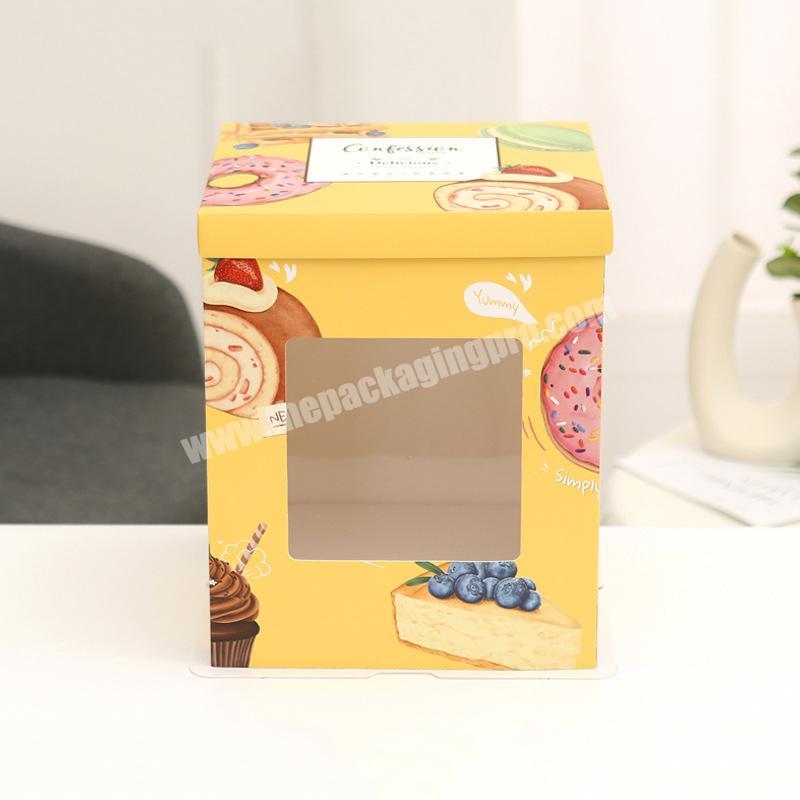 Factory Direct High Quality white square cake boxes window cake box white cake boards and boxes with wholesale price