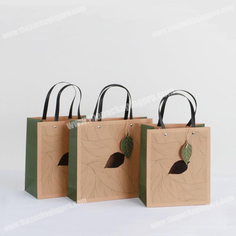 Factory direct made wholesale custom handle recycle shopping kraft brown paper bag