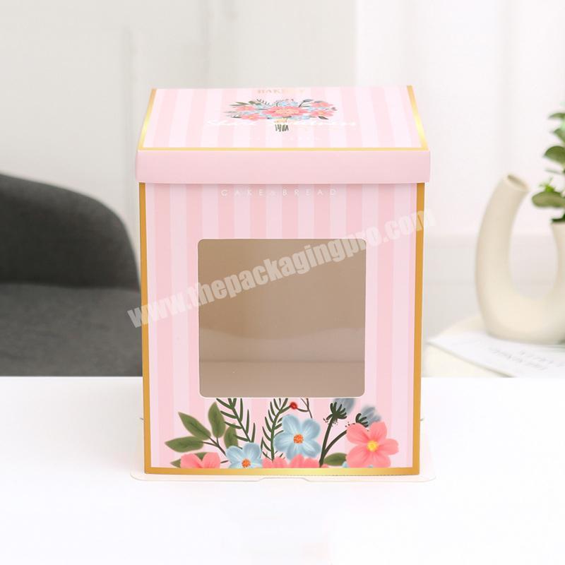 Factory direct price large cake box clear transparent cake box cake box unique good price