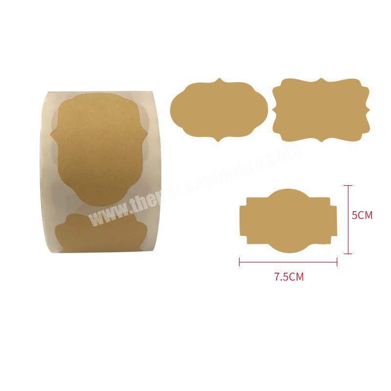 Factory direct sale PVC self-adhesive copperplate color bronzing paper customization kraft sticker paper label