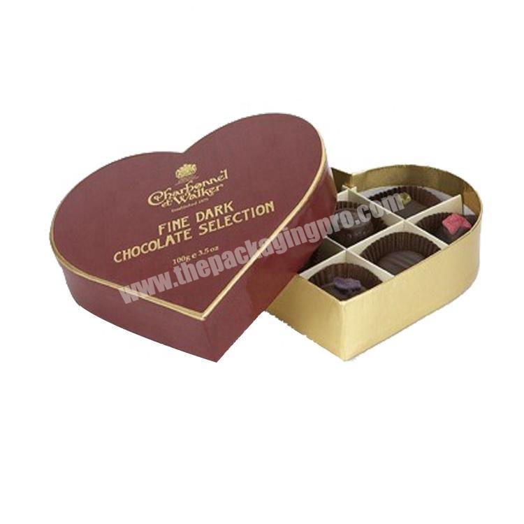 Factory direct sales heart shape candy packaging boxes for chocolates