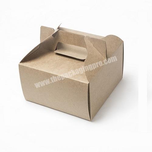 Factory Direct Selling Customized Sweet Packaging Pastry Paper Cake Box With Handle