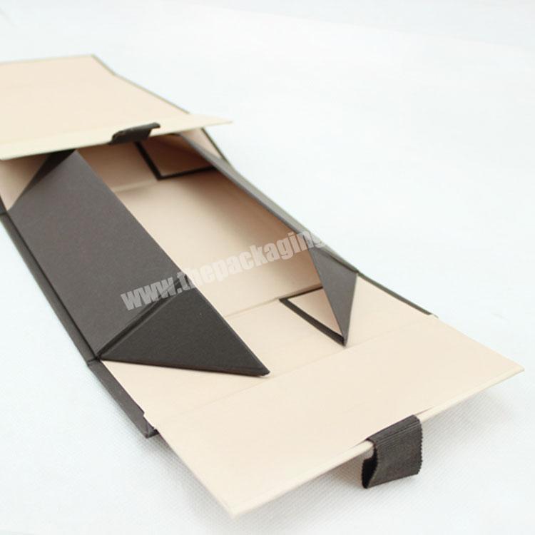 factory direct supplier eco-friendly foldable paper gift box with ribbon
