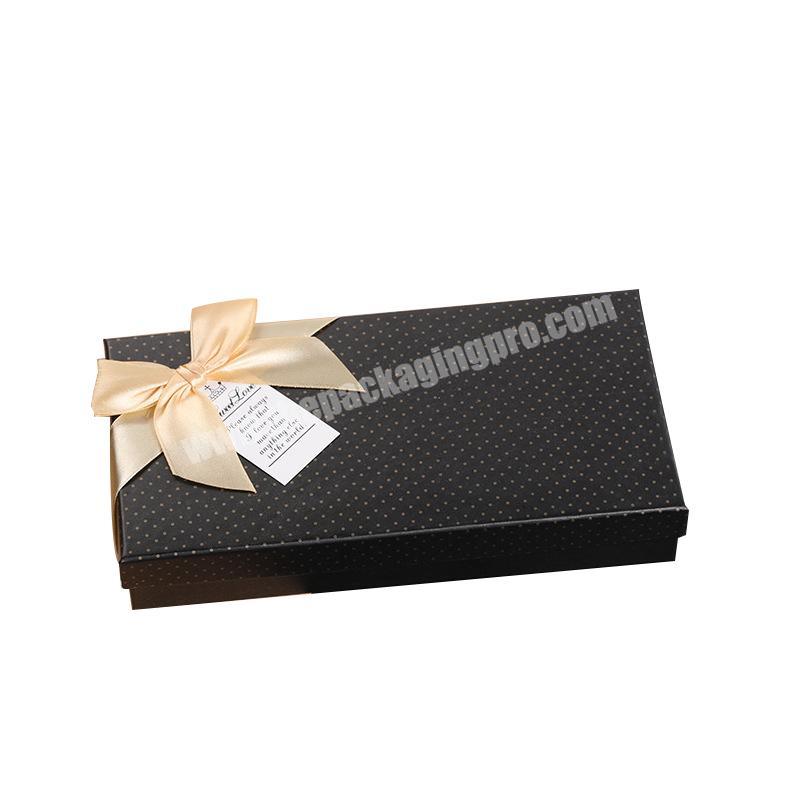 Factory direct supply magnetic gift box with ribbon plain gift box candy gift box