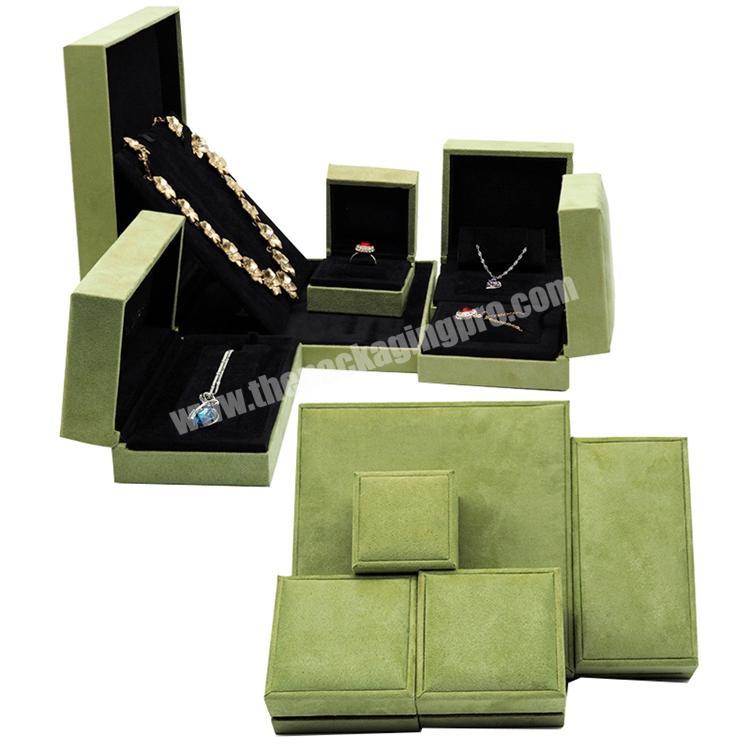 Factory direct wholesale custom Display Gift Boxes high-end green jewelry boxes