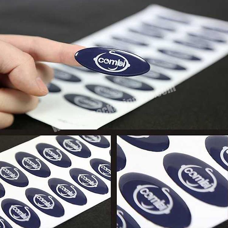 Factory Direct Wholesale Custom Logo Stickers Car Silver Vinyl Resin  Stickers