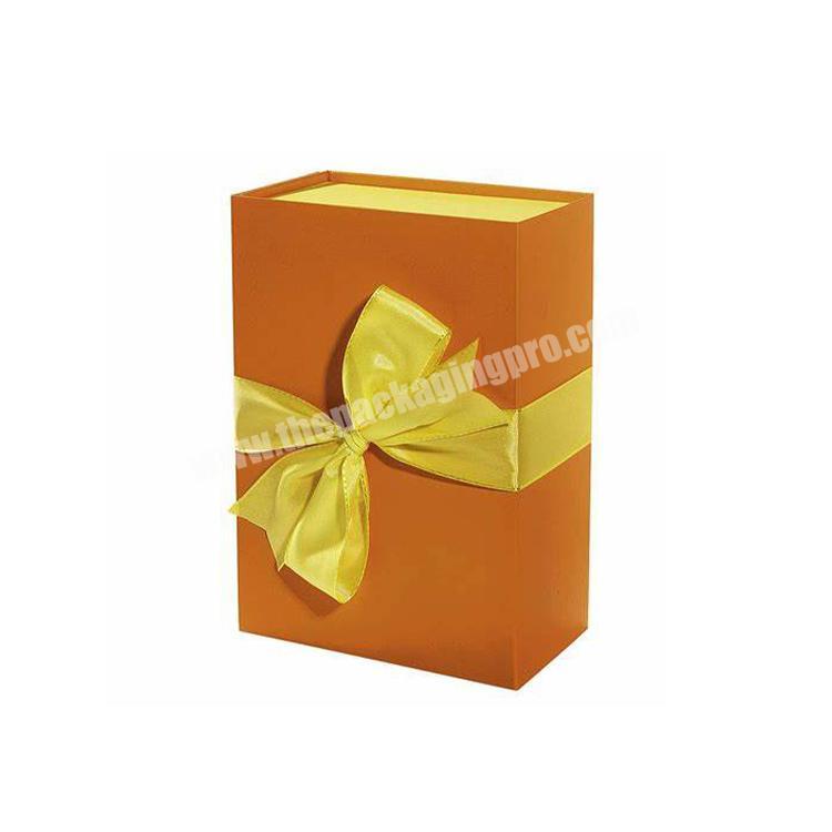 factory directly luxury customised orange gift box
