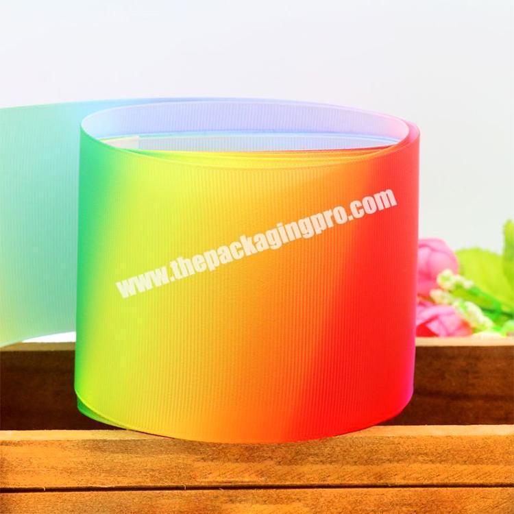 Factory Festival Party Decoration Customized 75mm Printed Grosgrain Ribbon