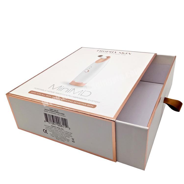 Factory Free Design Sample Recycle Custom Printed Logo Paperboard Magnetic Cosmetic drawer Gift Packaging Paper Box