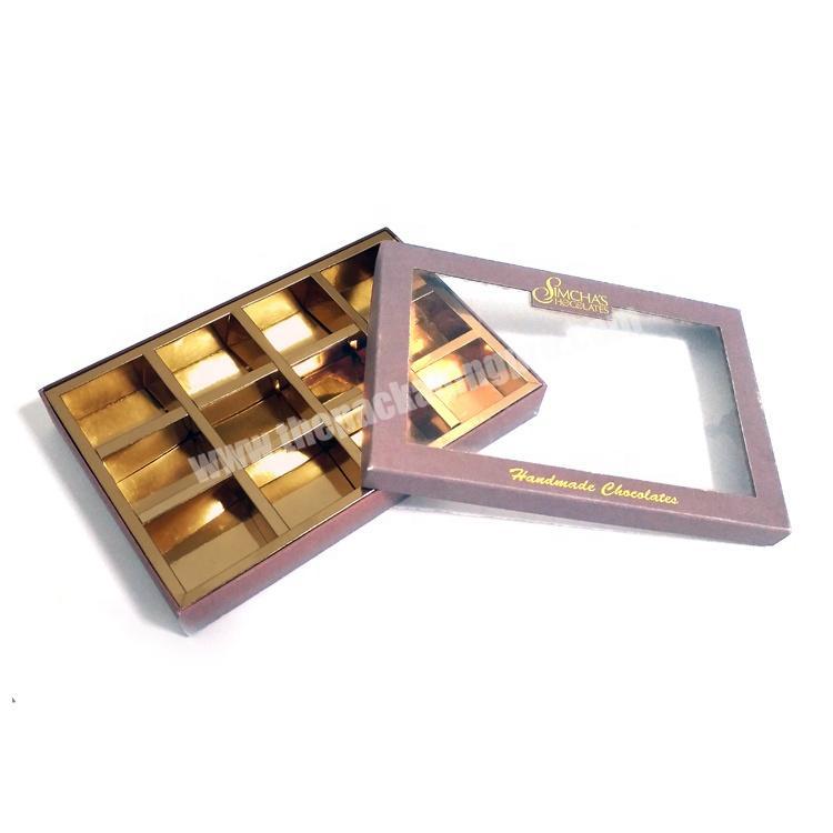 Factory High End Custom Paper Packaging Chocolate Gift Box With Window