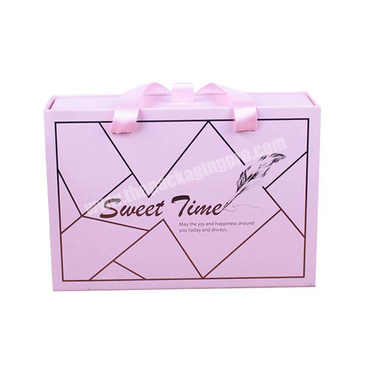 factory high quality custom luxury fashion gift box pink
