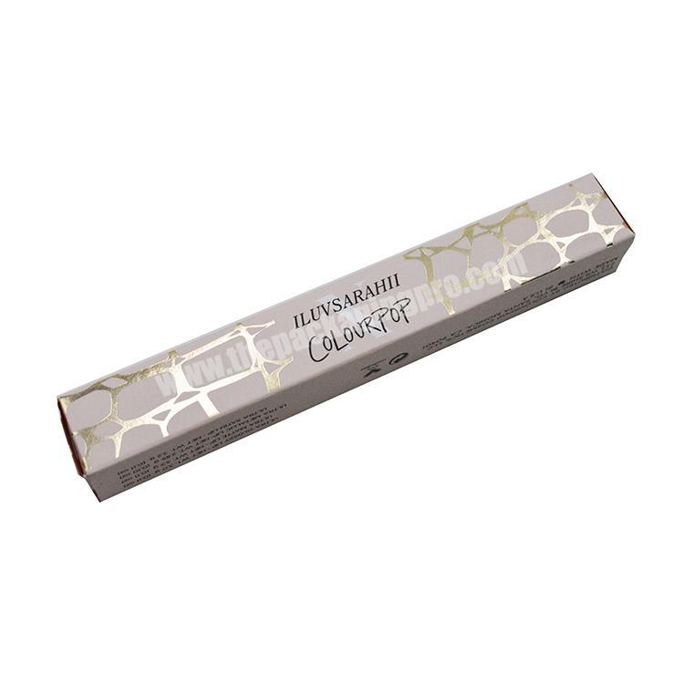 Factory Lipstick Box Custom Logo Hot Foil Cosmetics Printed Box Sleeve Match Lipliner Case Gift Box Beauty Product Packaging