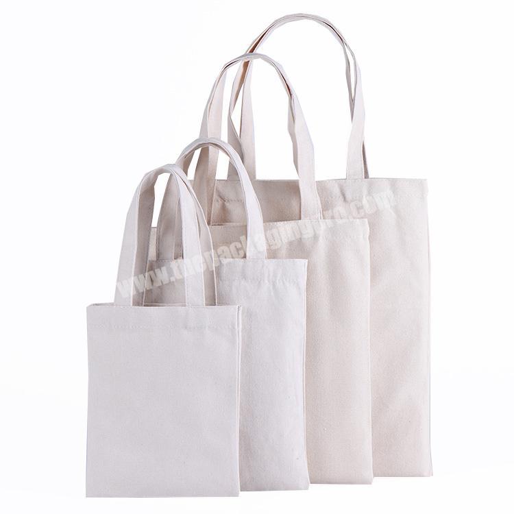 Factory low price custom size promotional plain canvas bag