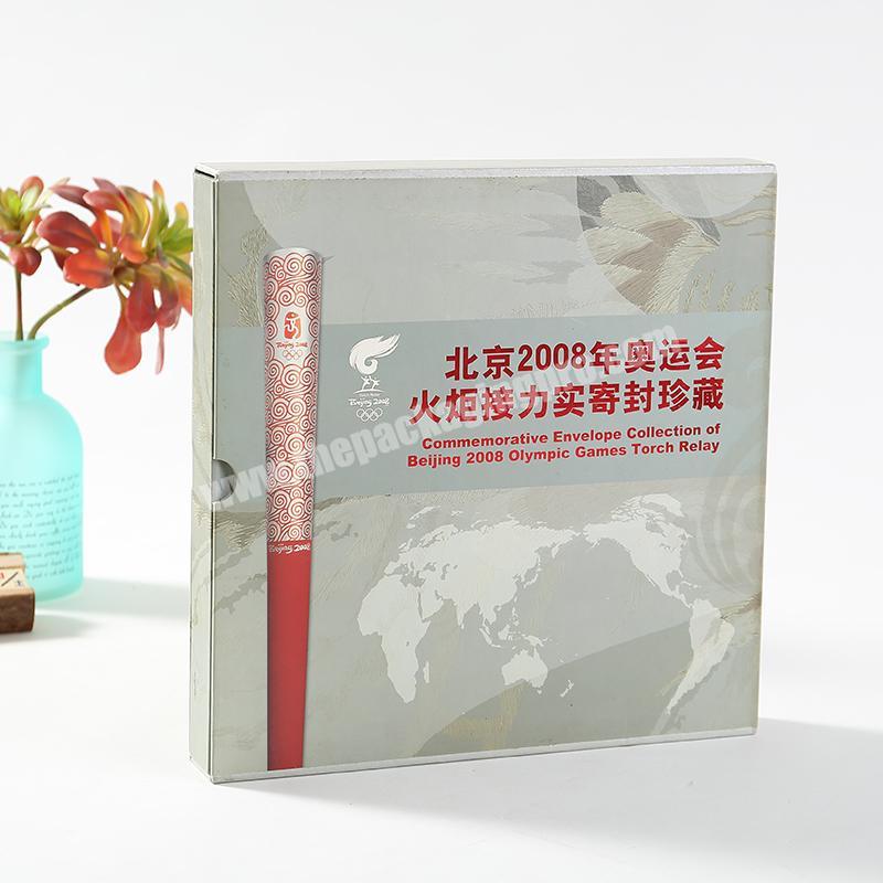 factory luxury custom printing packaging gift stamp collection book