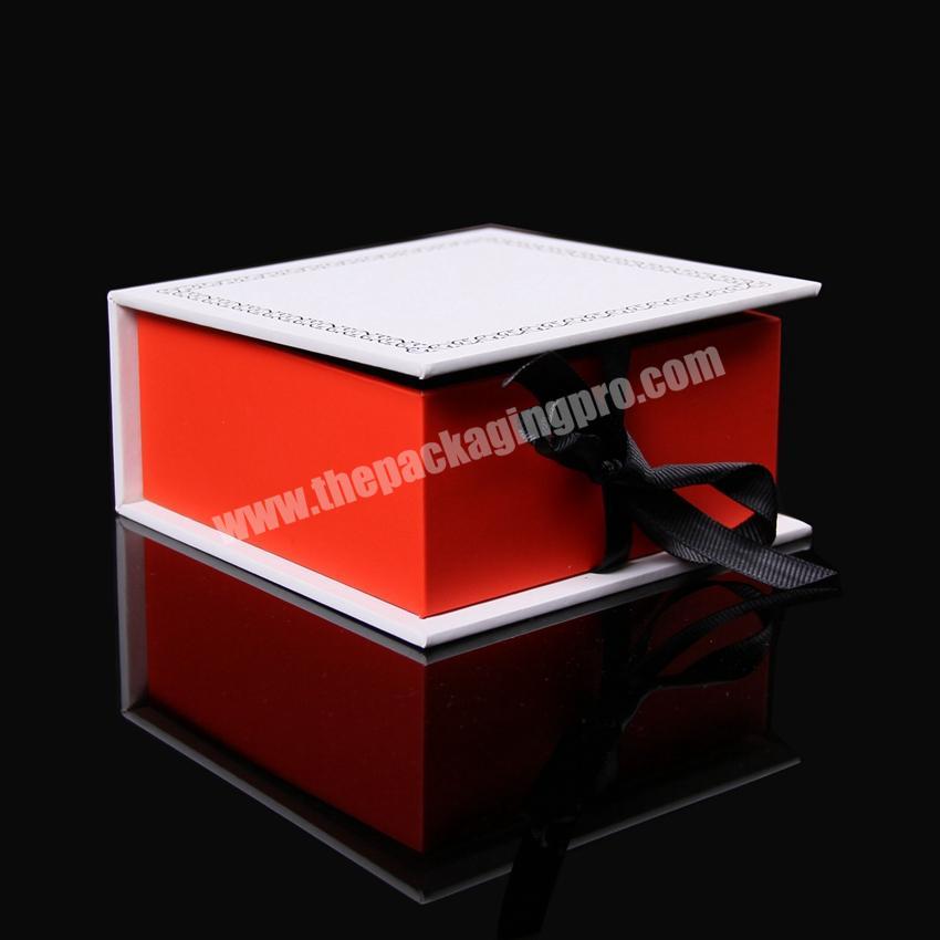 Factory Luxury Jewelry Gift Boxes With ribbon foam Insert For Ring Necklace Bracelet Gift Packaging