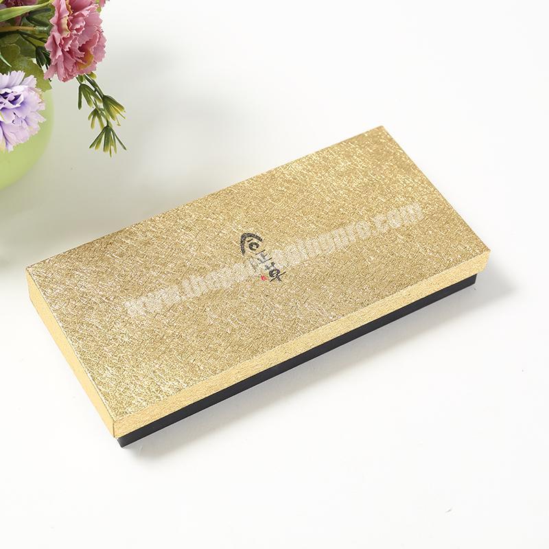 Factory-made custom glitter paper lipstick box set black printing Gold-hot women's lipstick packaging box