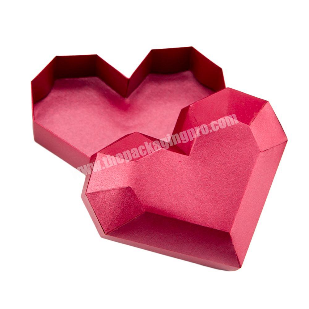 Factory Made Low Price High Quality Heart Kraft Valentine Paper Gift Box