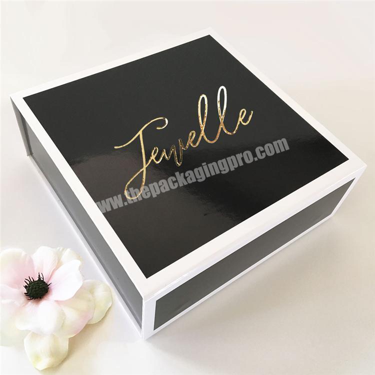 Factory Manufacturer customized quality black glossy gift boxes suppliers for scarf