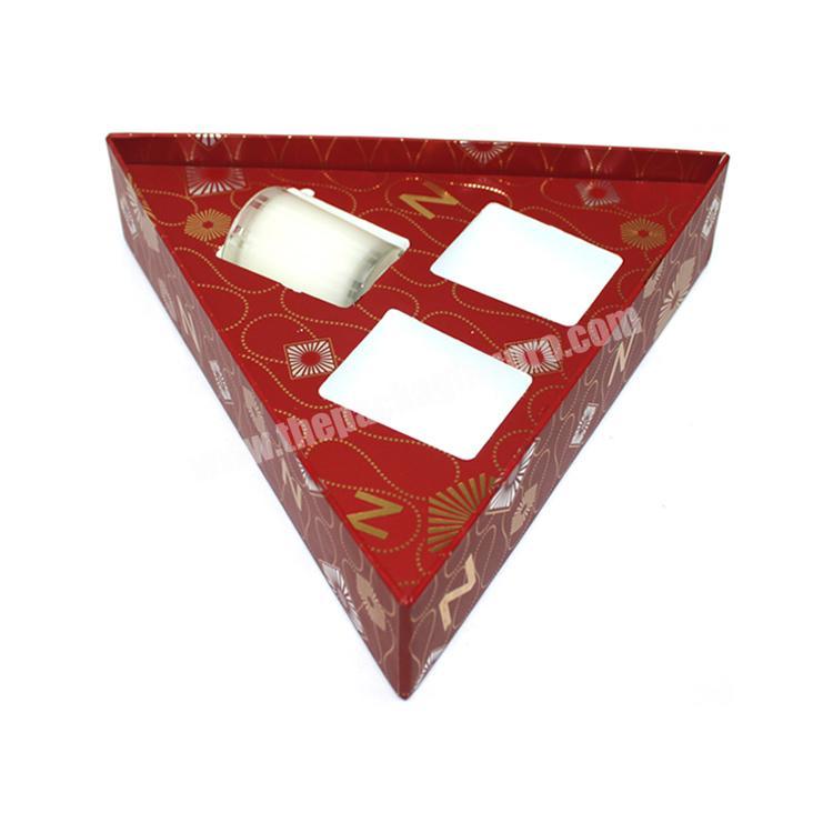 Factory New Design Triangle Red Art Paper Gift Scented Candle Box
