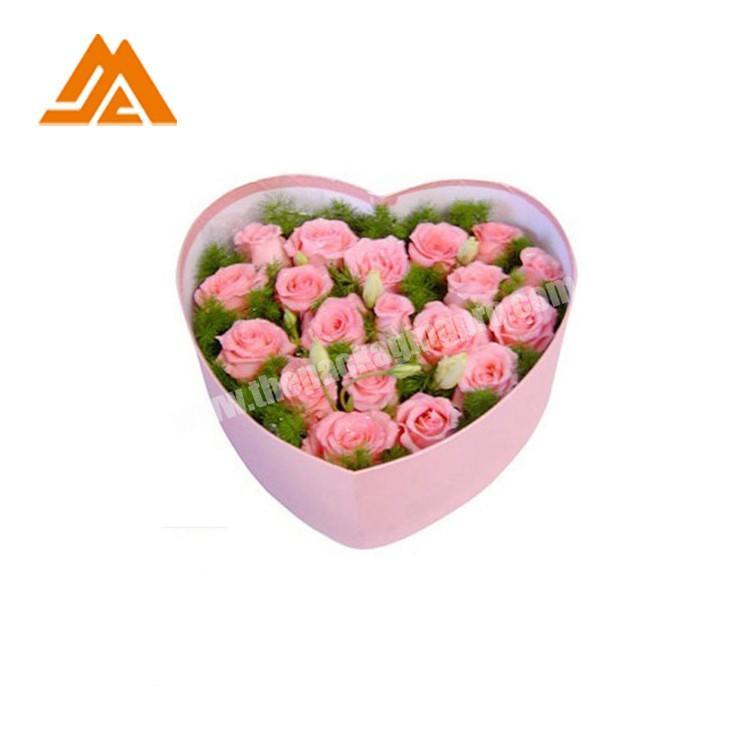 Factory Outlet Customized Pink Gift Box Velvet Heart-Shaped Boxes For Flowers