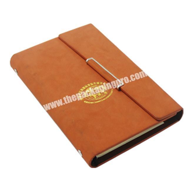Factory Personalized Handmade Leather Notebook PU Loose Leaf Style Gold foil Notebook