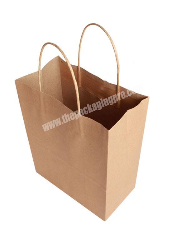 Factory Price Customized Recycled 4C Printed Handmade Kraft Paper Strong Shopping Paper Bag