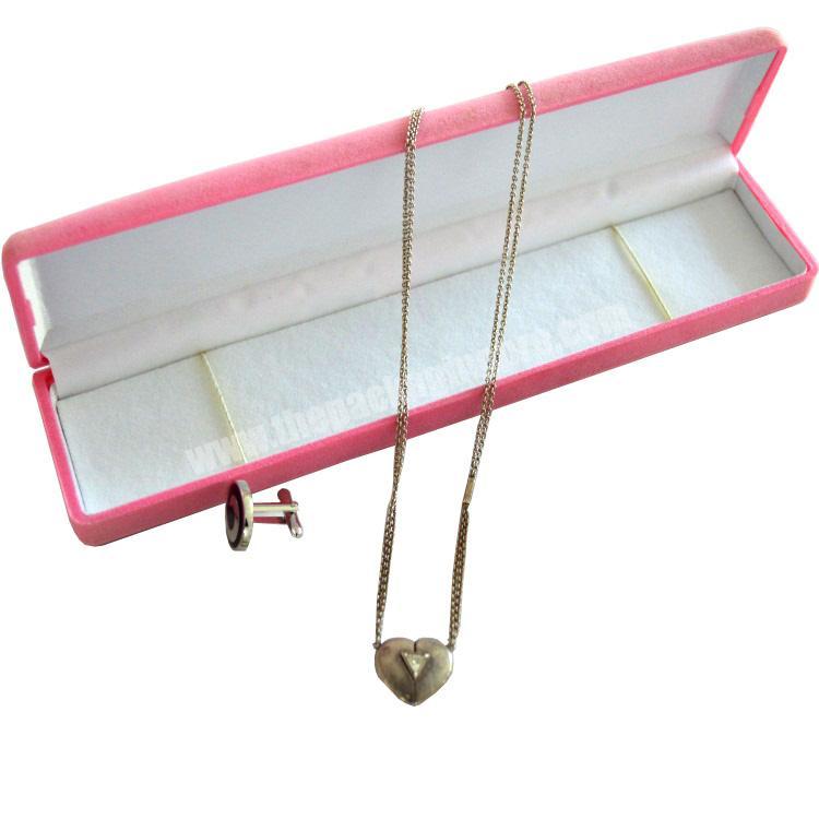 Factory Price Flocking Pink Velvet Jewelry Packaging Storage Necklace jewelry box