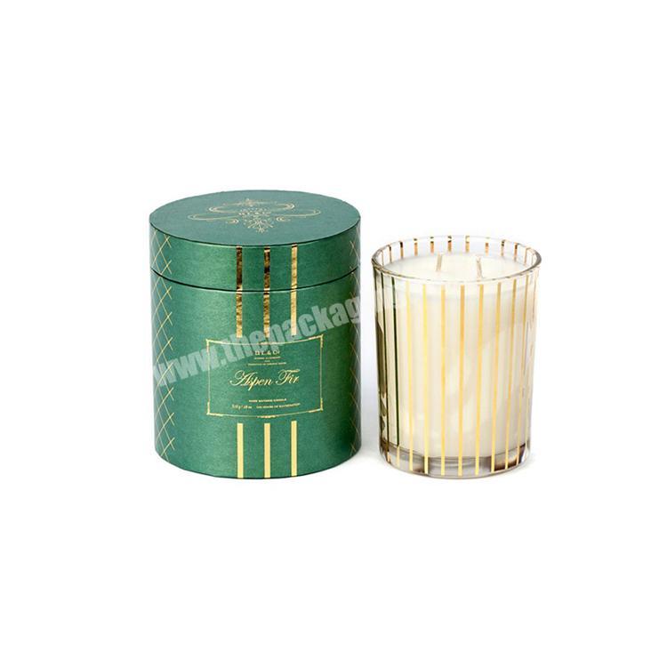 Factory price luxury paperboard gift packaging box cylinder candle box