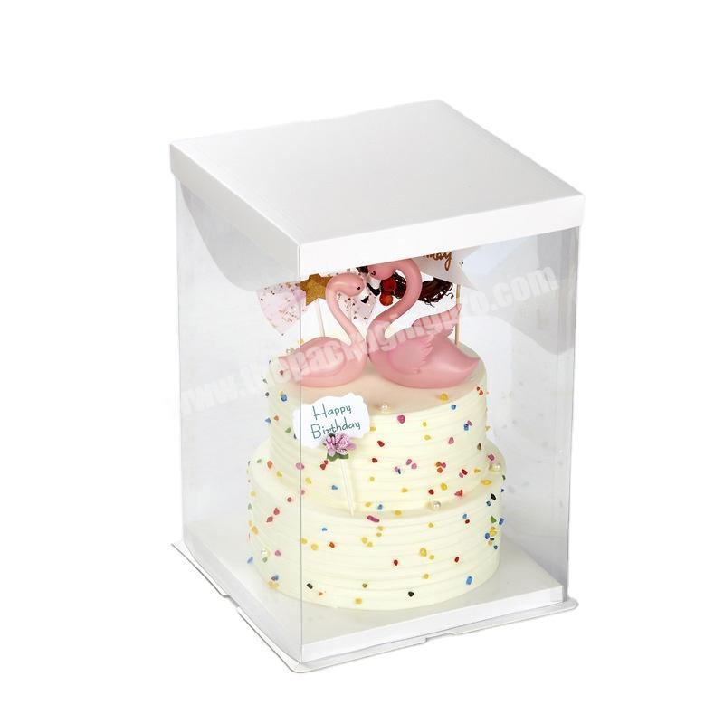 Factory price newest pvc cake box cake box supplierblack and white cake box in low price