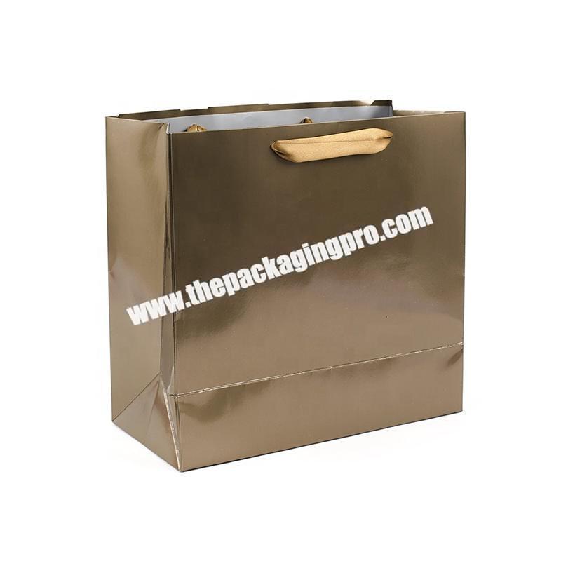 Factory price recycle handle shopping packing waterproof paper bags with logo print