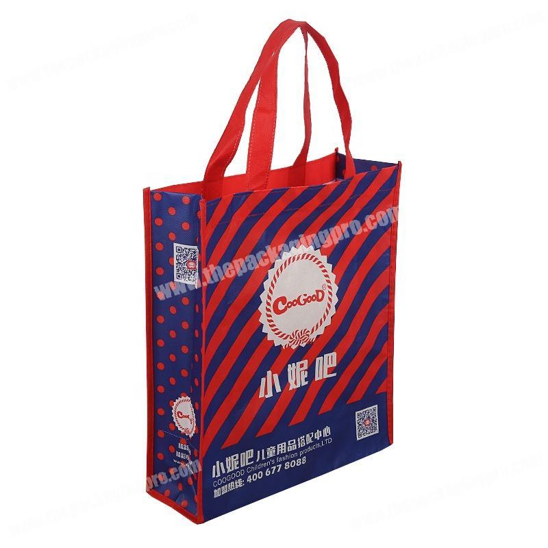 Factory price reusable non woven packaging custom reusable bag for children