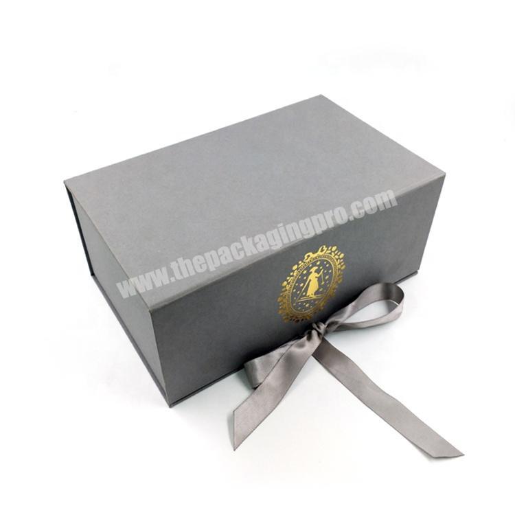 Factory Professional Custom Luxury Ribbon Cardboard Paper Packaging Gift Box With Lid