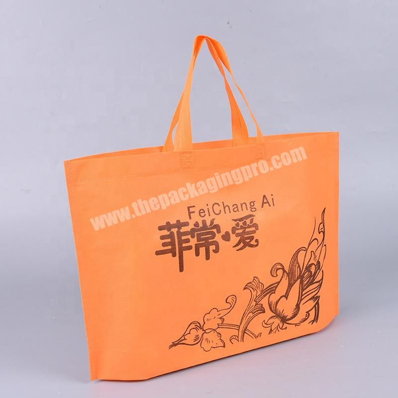 Factory promotion logo printed cheap non woven folded eco bag