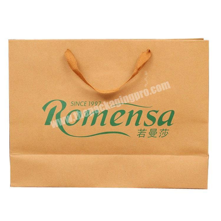 Factory promotional brown shopping bags custom paper packet bags