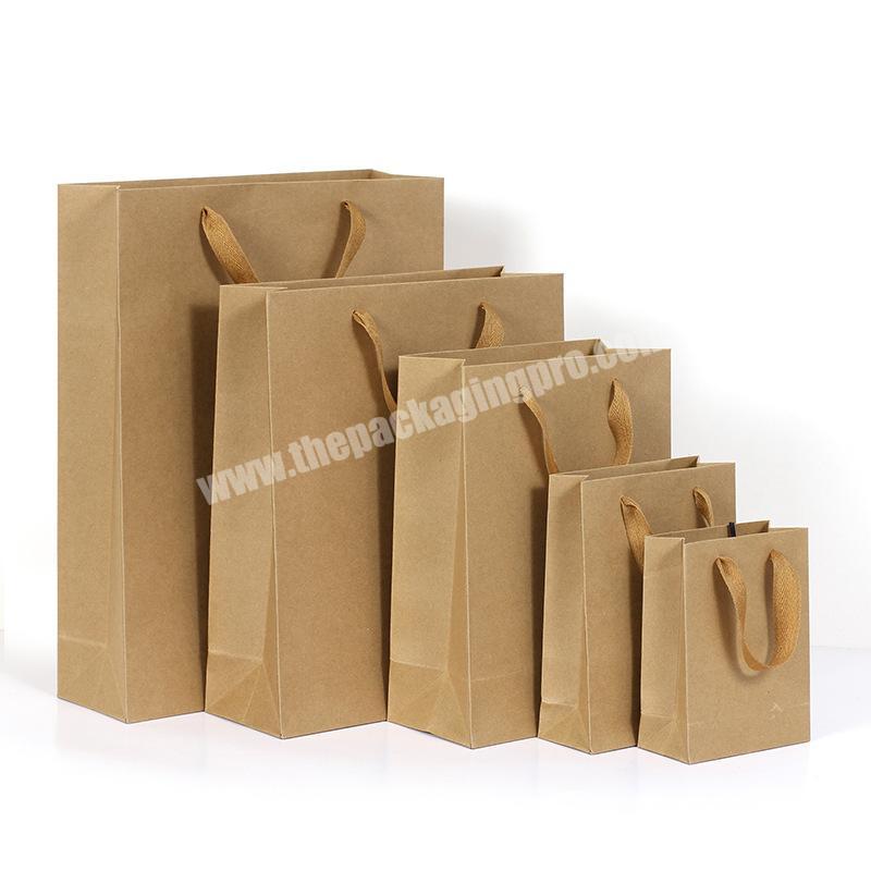 Factory stock thick kraft paper bag, gourmet packaging kraft paper handbag, salad fast food packaging bag