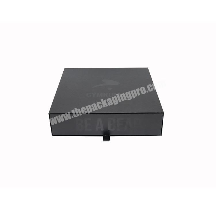 factory supplier custom luxury black cardboard gift packaging box