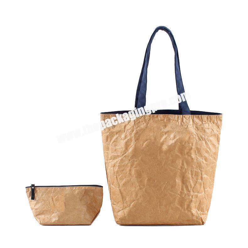 Factory Supplier Professional Customized  Washable Eco-friendly Kraft Paper Shopping  Bag With Handle