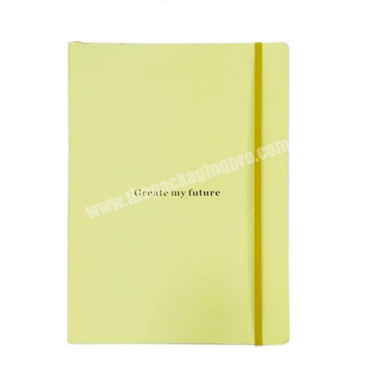 Factory Supply Hardcover Diary Custom Colorful Composition Notebook With Elastic