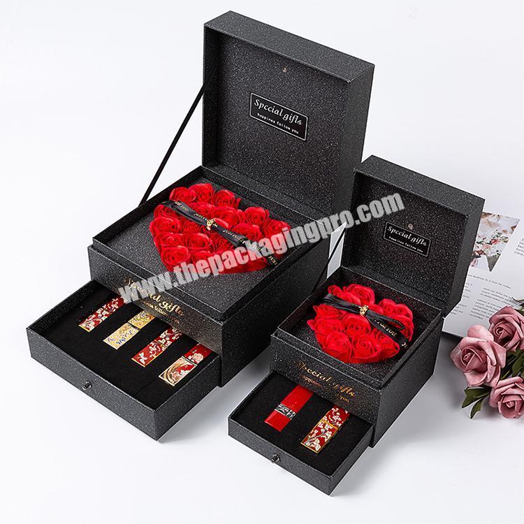 factory supply wholesale luxury black boxes for flower