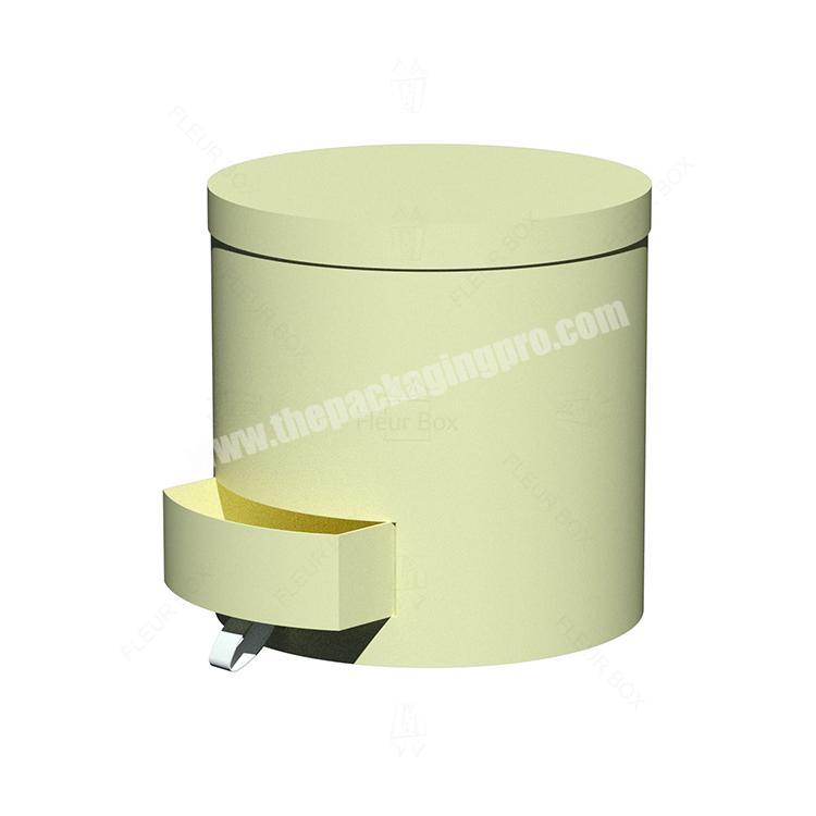 factory supply wholesale paper round flower box with drawer