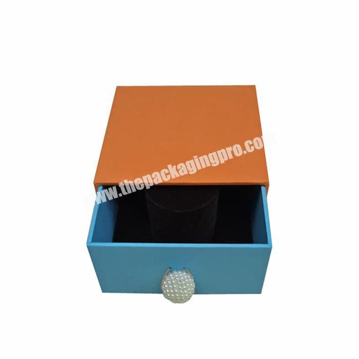 Factory Supplying Custom Logo Sliding Drawers Packaging Paper Jewelry Box With Foam Insert