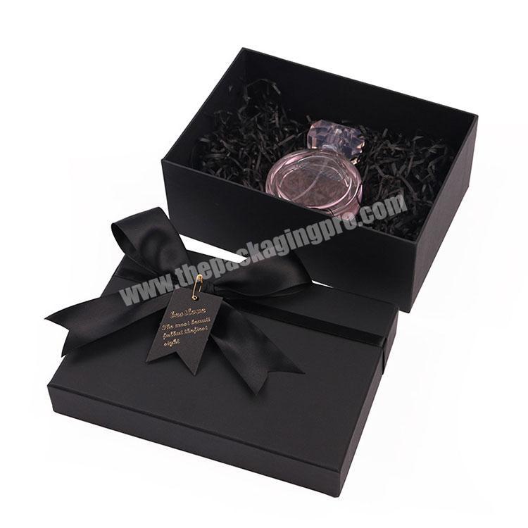 factory wholesale black matte lamination premium paper gift box packaging