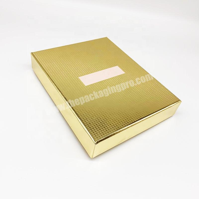 Factory wholesale custom gold paper printing cosmetic set packaging gold hardcover luxury paper gift box