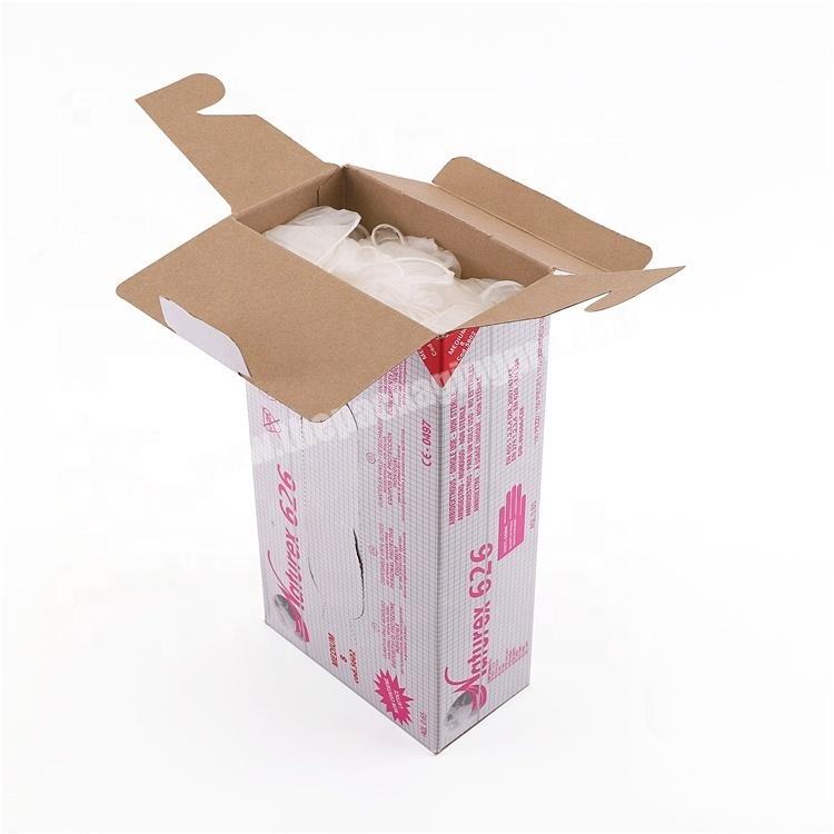 Factory wholesale custom printing 100pcs pack disposable vinyl gloves packing boxes