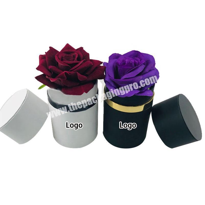 factory wholesale forever love preserved rose packing box mini single only one rose box flower cylinder packaging
