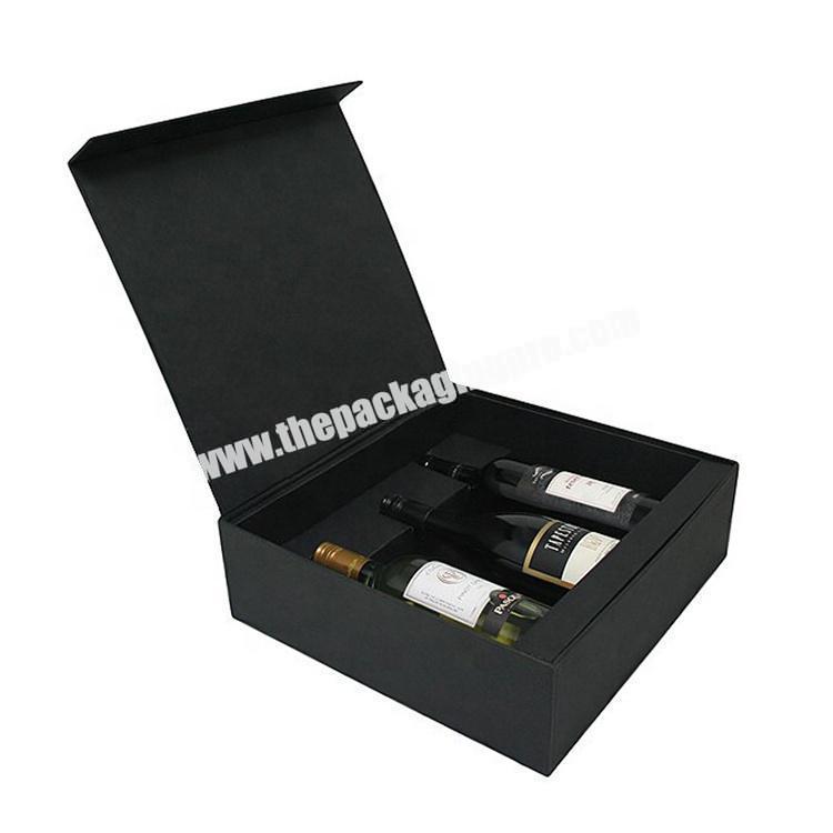 Factory Wholesales Red Wine Bottles Shadow Packaging Box With Inlay Foam