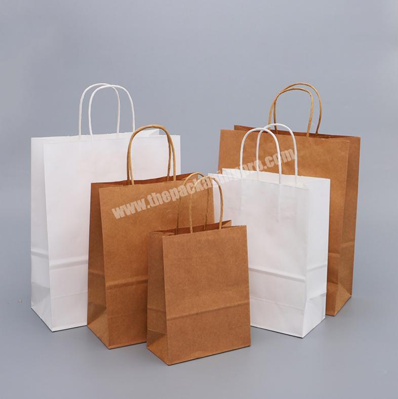 Famous OEM Accepted Paper Wedding Branded Gift Food Craft Bag Custom Brown Shopping Kraft Paper Bag