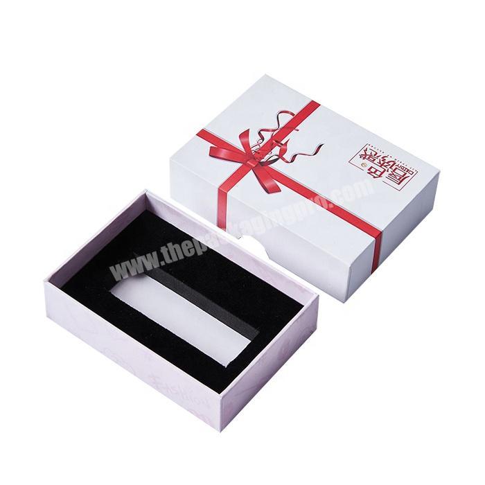 Fancy cardboard gift boxes lid and base paper box with hot stamping logo