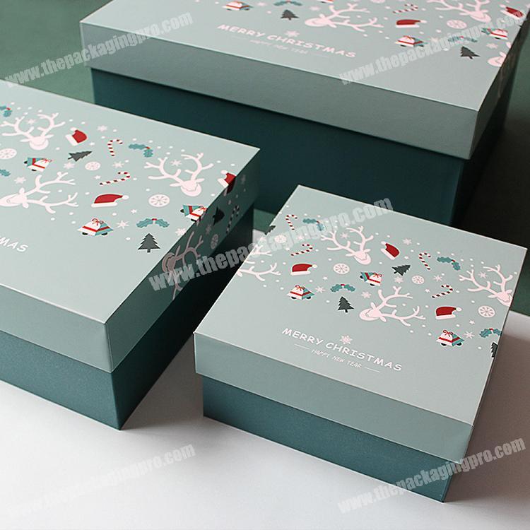 Fancy custom christmas storage candy paper packaging box