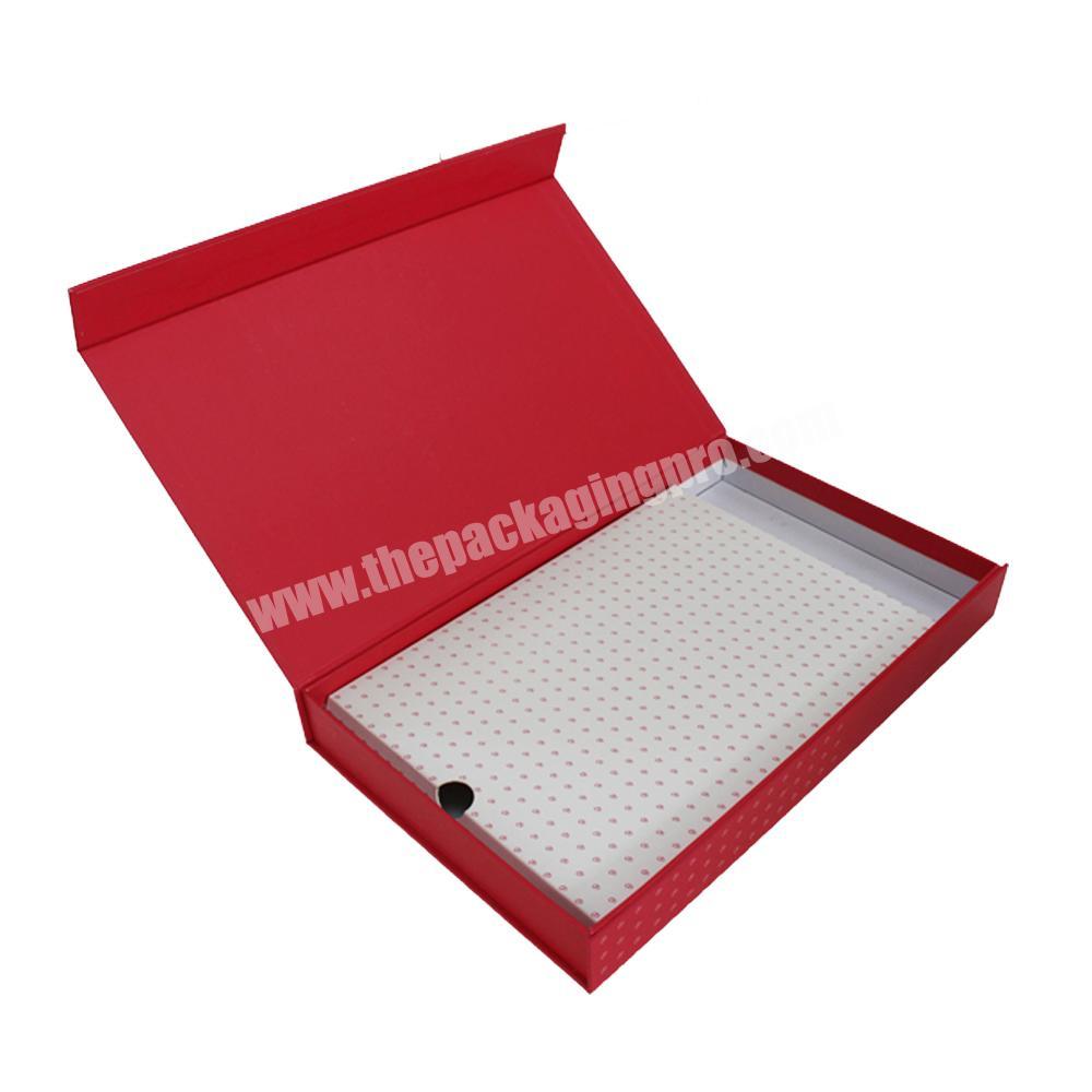 Fancy Custom Printed Dots Cardboard Gift Packaging Magnetic Flip Top Jewelry  Packaging Box